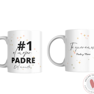 Taza Personalizada con Foto Diseño 28 - El Mejor Padre del Mundo #1