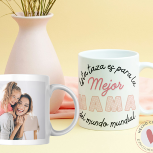 Taza Personalizada con Foto Diseño 31 - La Mejor Mamá /Abuela/ Tía del Mundo Mundial -Rosa