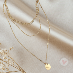 Collar Personalizado con Nombre Cadena Medalla 3 en 1 Mod 7