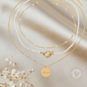 Collar Personalizado con Nombre Cadena Medalla 3 en 1