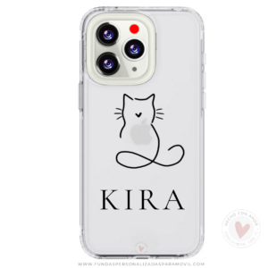 Funda Personalizada con Foto Diseño Gato y Nombre
