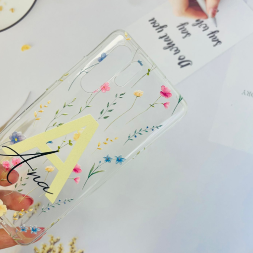 Funda Personalizada Diseño Flores y  Nombre - Imagen 7