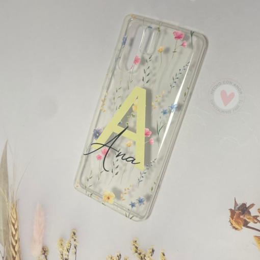 Funda Personalizada Diseño Flores y  Nombre - Imagen 6
