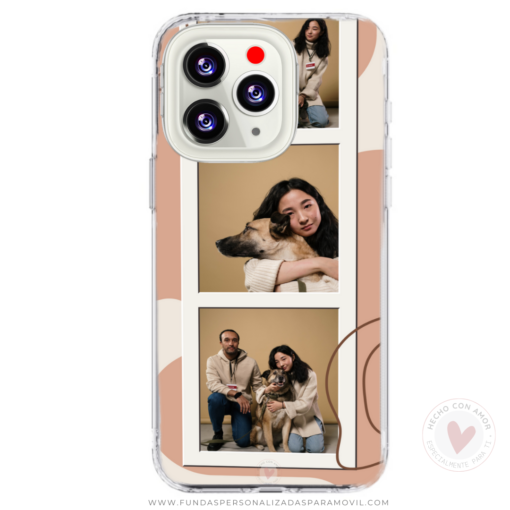 Funda Personalizada con Foto Diseño Foto Instantáneas Beige