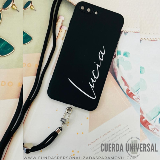 Funda Personalizada Con Cuerda Silicona Case Tacto Suave - Imagen 6