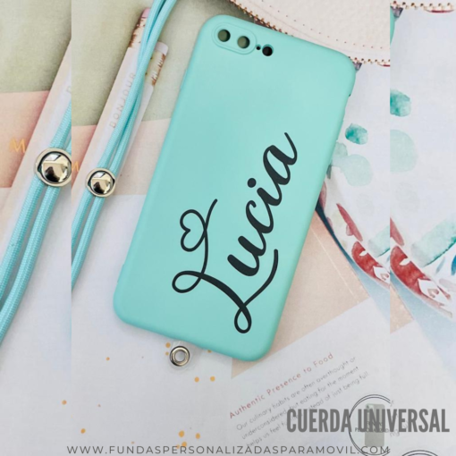 Funda Personalizada Con Cuerda Silicona Case Tacto Suave - Imagen 7