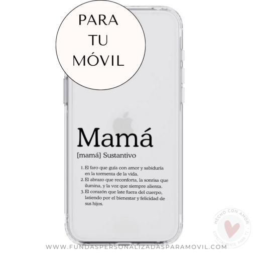 Funda Personalizada con Frase Diseño Mamá Definición - Imagen 3