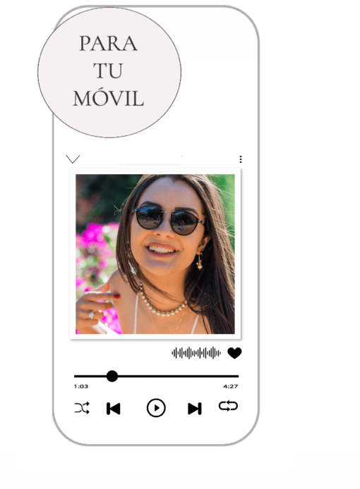 Funda Personalizada Spotify con Foto Fondo Transparente - Imagen 4