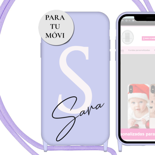Funda Personalizada Con Cuerda Silicona Case Tacto Suave - Imagen 3