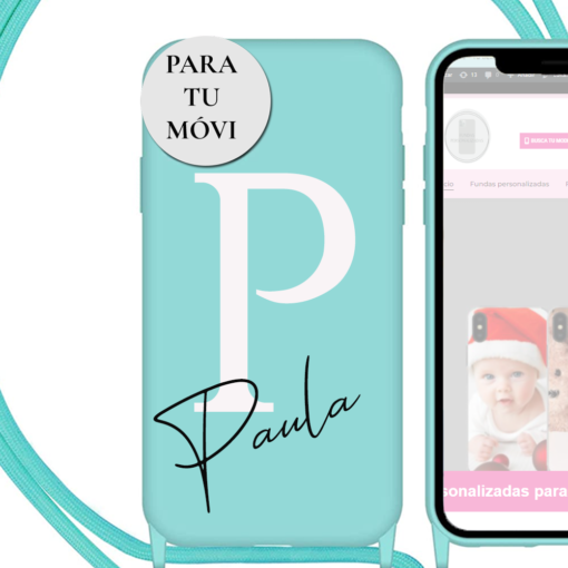 Funda Personalizada Con Cuerda Silicona Case Tacto Suave - Imagen 2