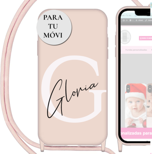 Funda Personalizada Con Cuerda Silicona Case Tacto Suave - Imagen 5